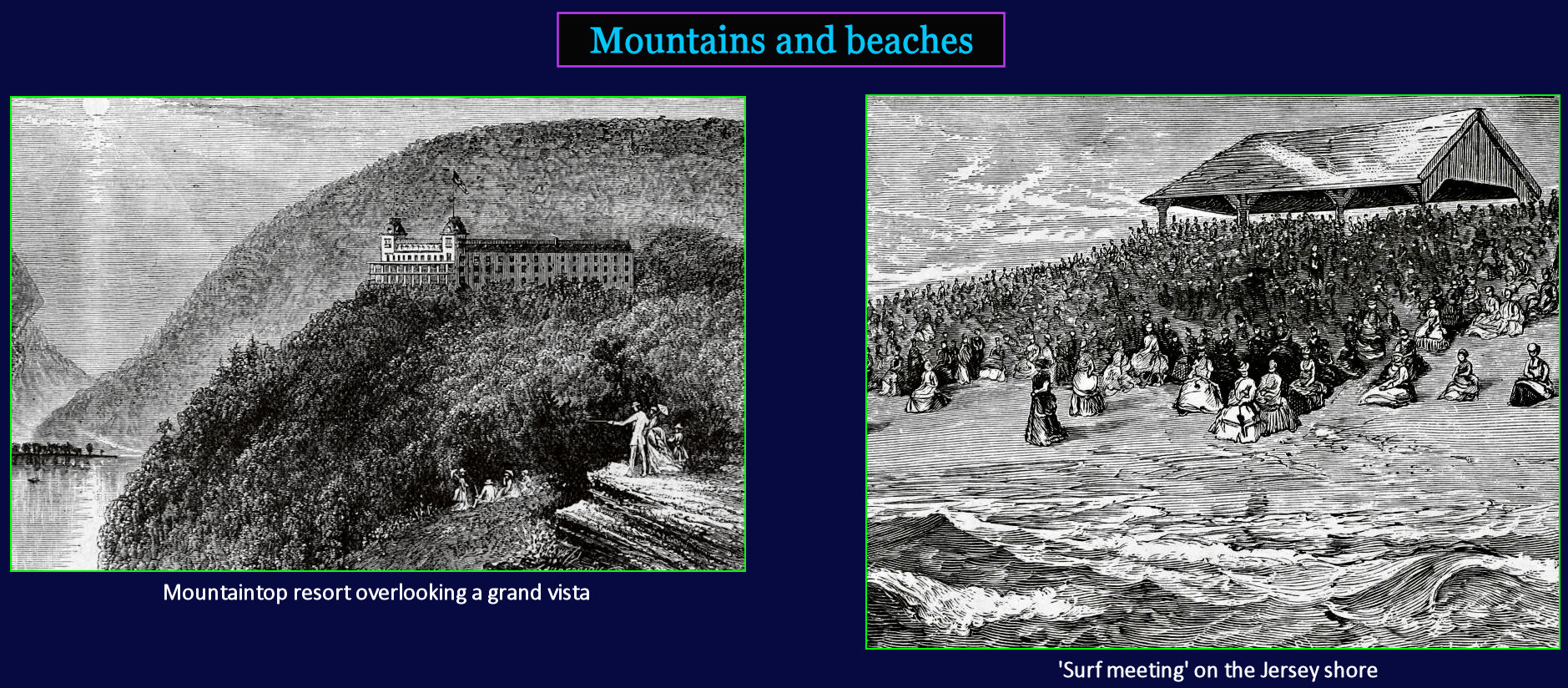 Mountains and beaches, 1890